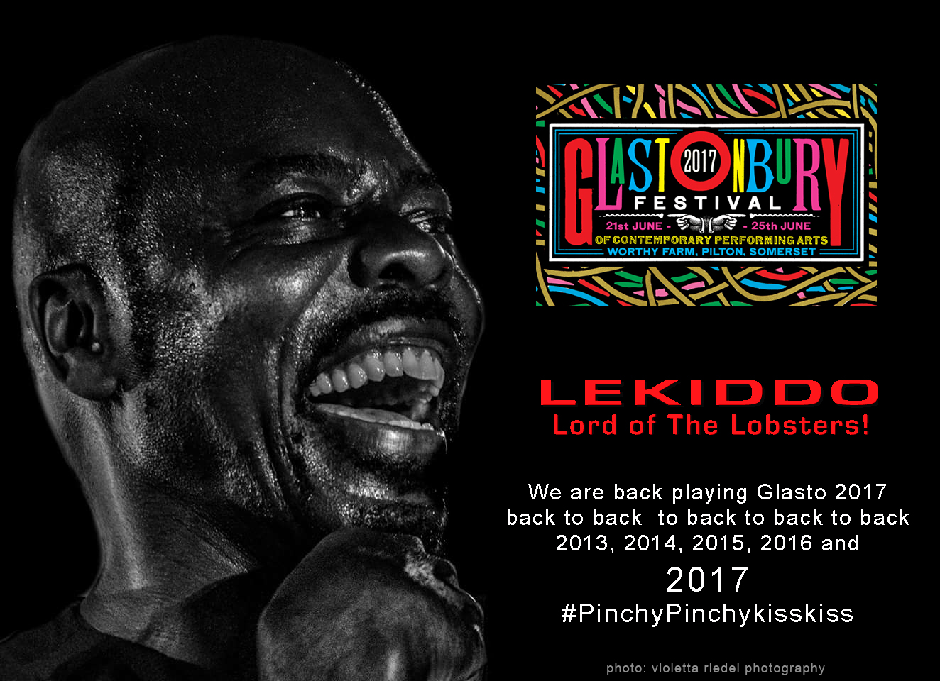 LEKIDDO - Lord of The Lobsters! #PinchyPinchykisskiss Glasto 2017