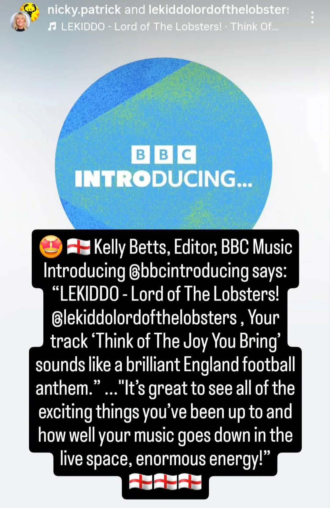 #TOTJYB 'Think Of The Joy You Bring' by LEKIDDO-Lord_of_The_Losters! #TeamEngland
